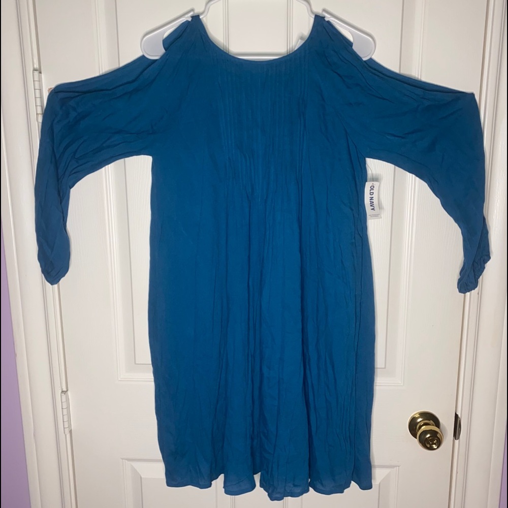 Old Navy Blue Linen Dress